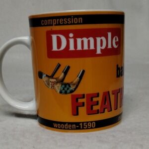 Golf Mug Dimple Gully Balls Feather Compression‎ Novelty Coffee Cup
